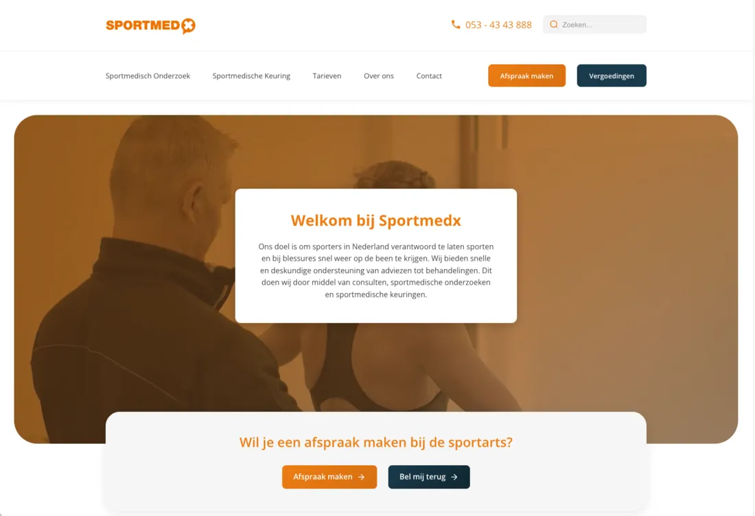 Website Sportmedx